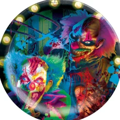 Party City Creepy Carnival|Creepy Carnival Black Light Reactive Paper Dinner Plates, 10In, 20Ct