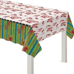 Party City Creepy Carnival|Creepy Carnival Black Light Reactive Plastic Table Cover, 54In X 102In