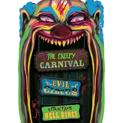 Party City Decorations|Creepy Carnival Black Light Reactive Lenticular Plastic Cutout, 12In X 18In