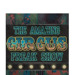 Party City Creepy Carnival|Creepy Carnival Black Light Reactive Paper Lunch Napkins, 6.5In, 40Ct