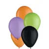 Party City The Nightmare Before Christmas|25Ct, 5In, Halloween 4-Color Mix Latex Balloons - Black, Green, Orange, & Purple