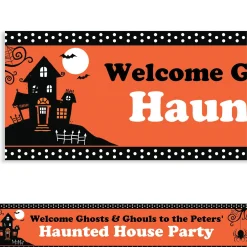 Party City Decorations|Custom Frightfully Fancy Banner 6Ft