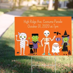 Party City Yard Stakes & Signs|Custom Halloween Parade Yard Sign