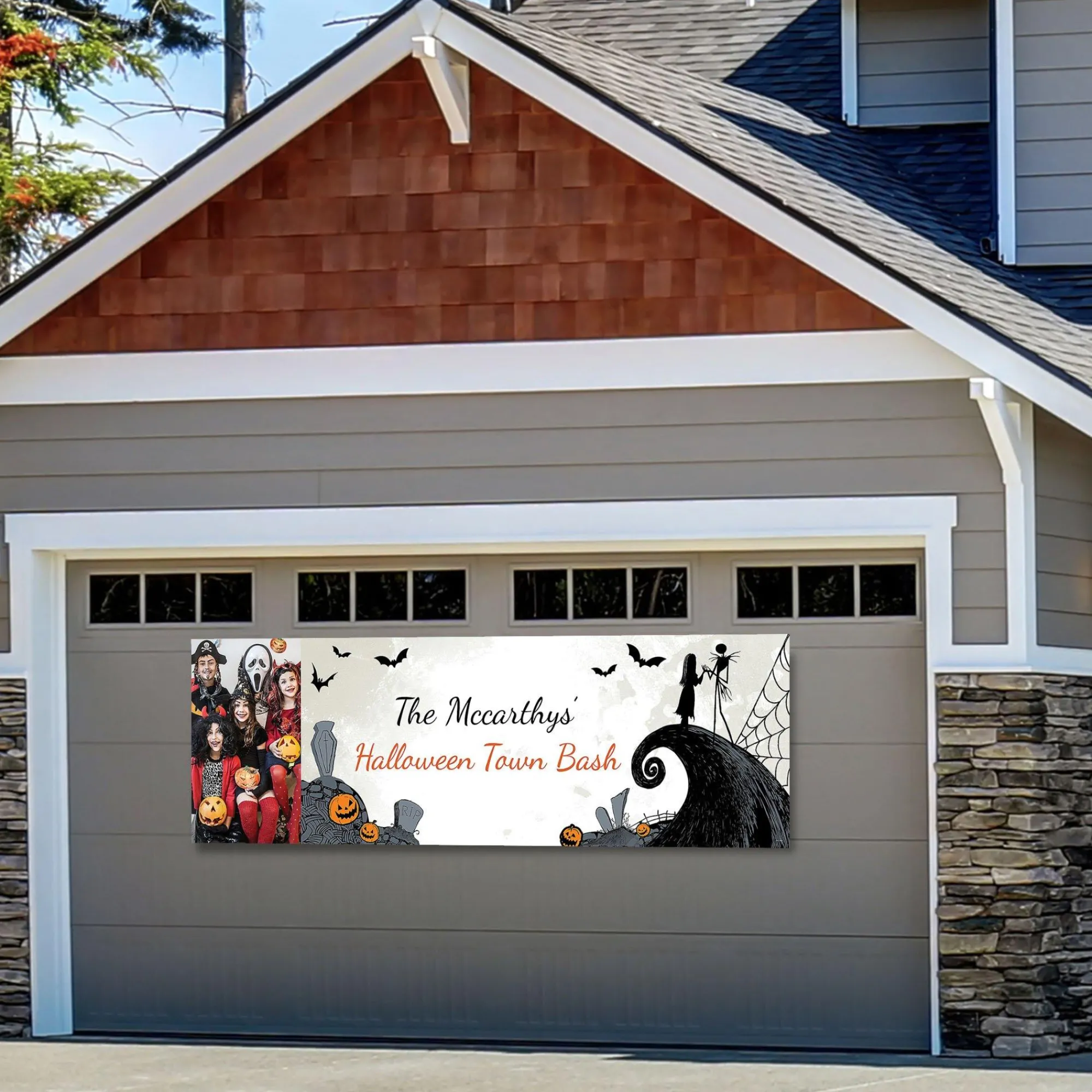 Party City Decorations|Custom Nightmare Before Christmas Photo Horizontal Banner