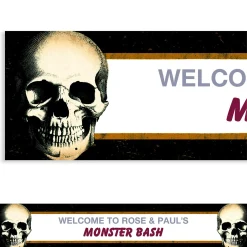 Party City Decorations|Custom Skull Banner