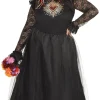 Party City Plus Size Costumes-Day Of The Dead Sacred Heart Couture Plus Size Dress For Adults