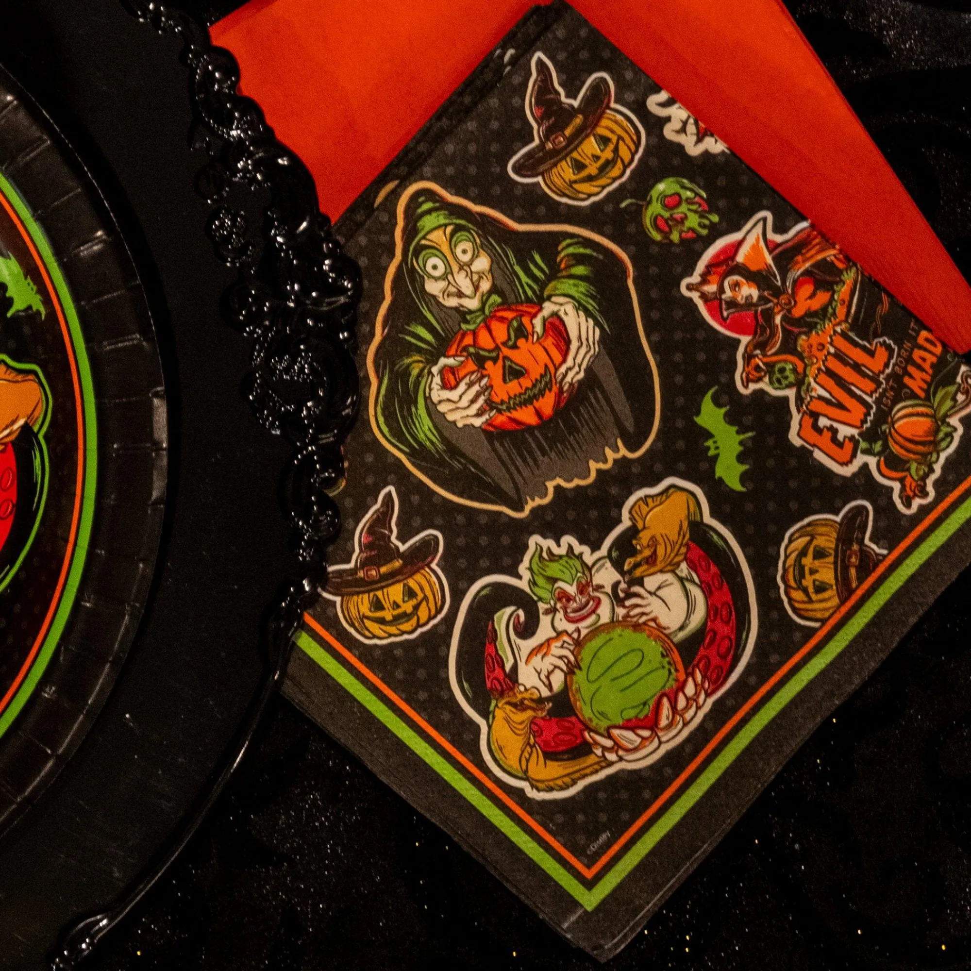 Party City Disney Villains|Disney Villains Halloween Paper Lunch Napkins, 6.5In, 36Ct