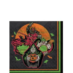 Party City Tableware & Serveware|Disney Villains Halloween Paper Beverage Napkins, 5In, 36Ct