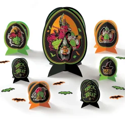 Party City Table Décor & Centerpieces|Disney Villains Halloween Cardstock Table Decorating Kit, 31Pc