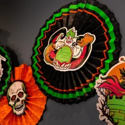 Party City Disney Villains|Disney Villains Halloween Paper Fan Decorating Kit, 17Pc