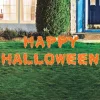 Party City Yard Stakes & Signs|Dripping Happy Halloween Plastic & Metal Yard Sign Set, 15In Letters, 14Pc