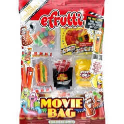 Party City Bulk Candy-Efrutti Assorted Gummy Pouches Movie Bag 6Ct