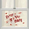 Party City Decorations|Enter If You Dare Bloody Cling Decals 13Ct