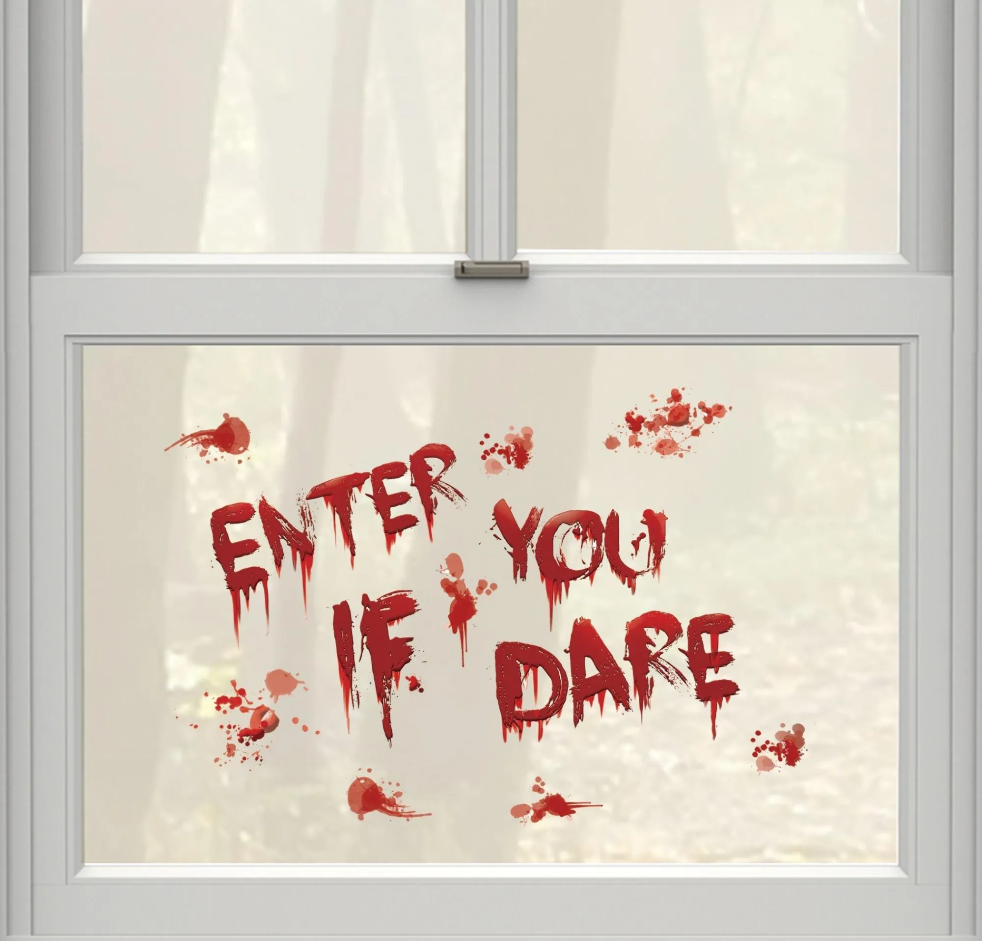 Party City Decorations|Enter If You Dare Bloody Cling Decals 13Ct