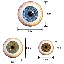 Party City Decorations|Eyes On You Plastic & Metal Yard Sign Set, 3Pc