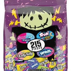 Party City Trunk Or Treat|Franken-Favorites Halloween Chewy Candy Mix, 74.36Oz, 225Pc