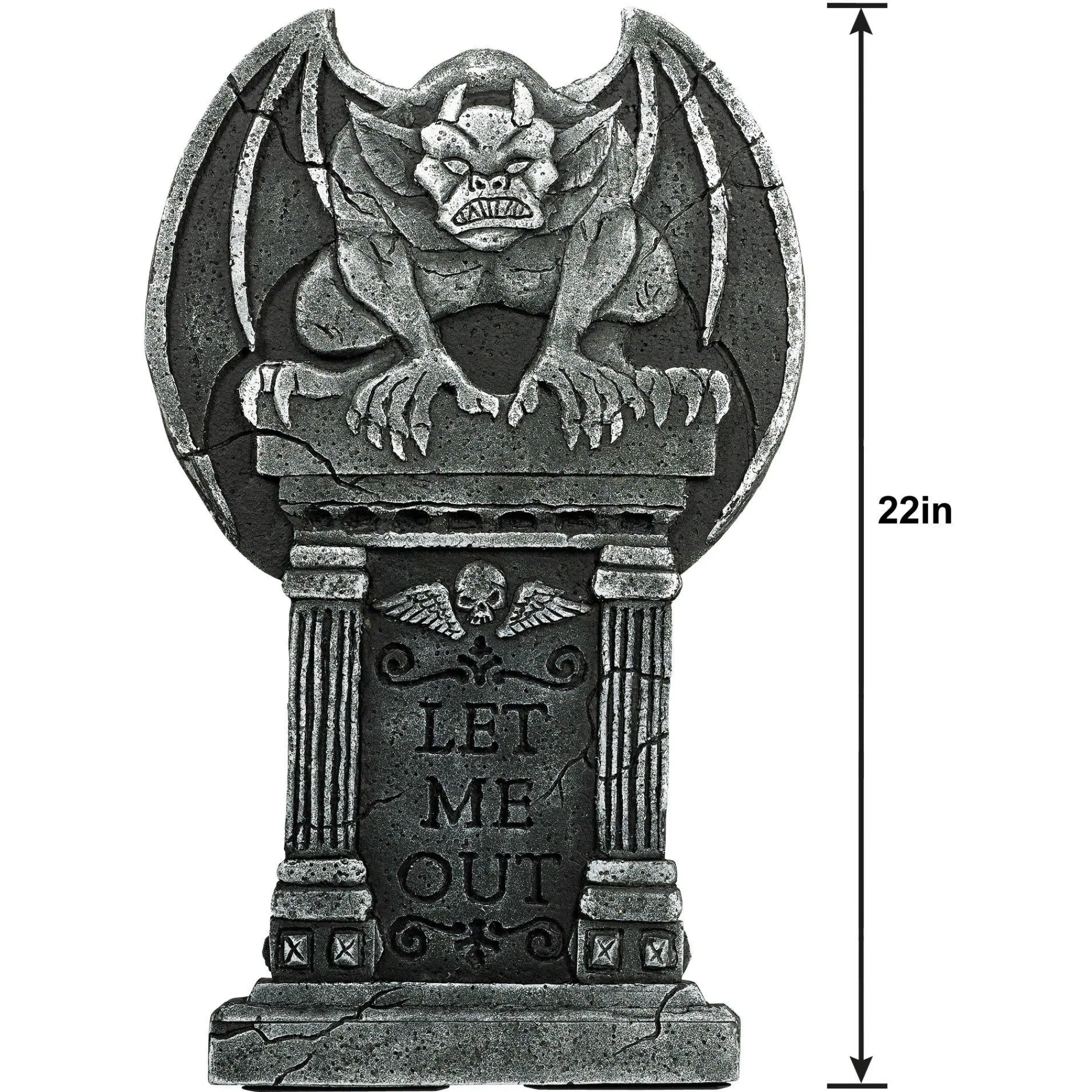 Party City Tombstones & Fencing|Gargoyle Let Me Out Tombstone