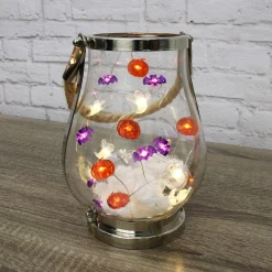 Party City Strobe Lights & Black Lights|Ghost, Bat & Pumpkin Halloween Led Plastic String Lights, 20 Bulbs, 6.3Ft