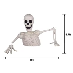 Party City Creatures|Giant Rattles The Groundbreaking Skeleton Plastic Yard Decorating Kit, 8Pc