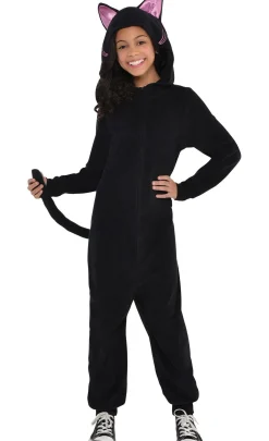 Girl Party City Animal & Bug|Girls Zipster Black Cat One Piece Costume