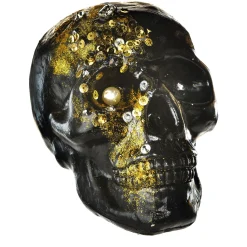 Party City Table Décor & Centerpieces|Glitter Glam Boneyard Jeweled Skull Plastic Decoration, 6.5In X 8.75In