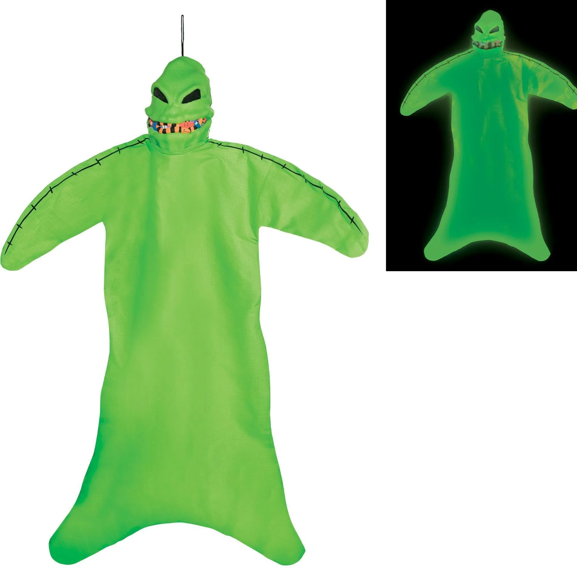 Party City Hanging Decorations|Glow-In-The-Dark Oogie Boogie Hanging Decoration, 5Ft - Disney The Nightmare Before Christmas
