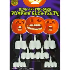 Party City Pumpkin Carving Kits|Glow-In-The-Dark Pumpkin Buck Teeth 7Pc