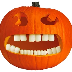 Party City Pumpkin Carving Kits|Glow-In-The-Dark Pumpkin Buck Teeth 7Pc