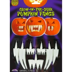 Party City Pumpkin Carving Kits|Glow-In-The-Dark Pumpkin Fang Teeth 7Pc