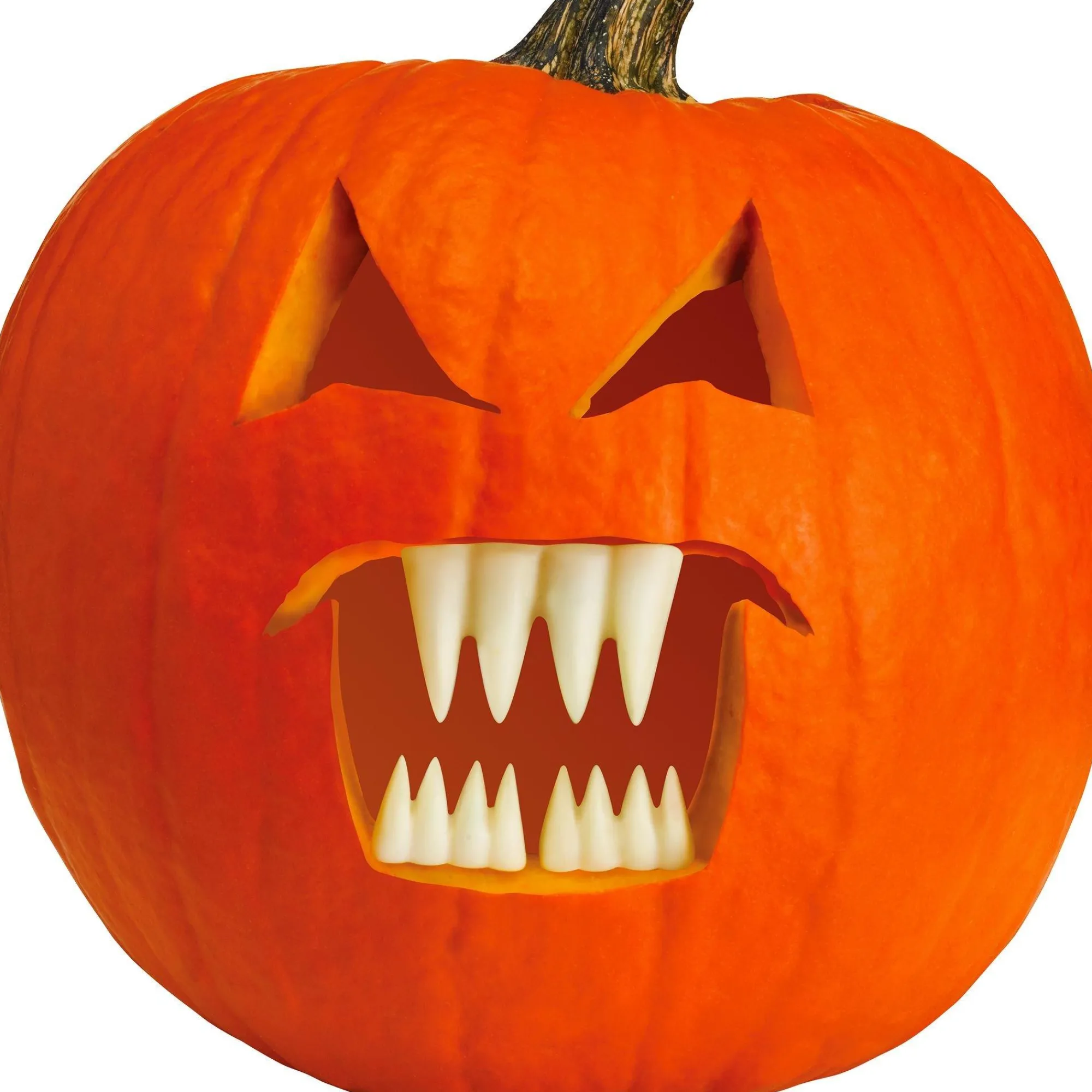 Party City Pumpkin Carving Kits|Glow-In-The-Dark Pumpkin Fang Teeth 7Pc