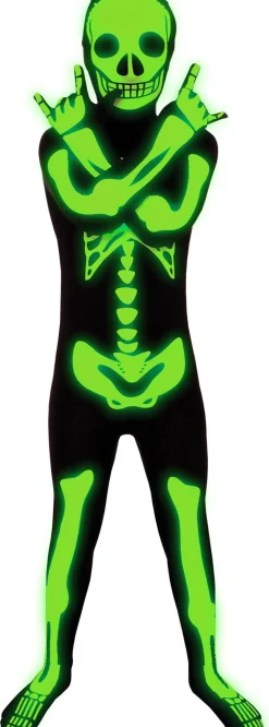 Boy Party City Scary|Glow-In-The-Dark Skeleton Morphsuit Costume For Kids
