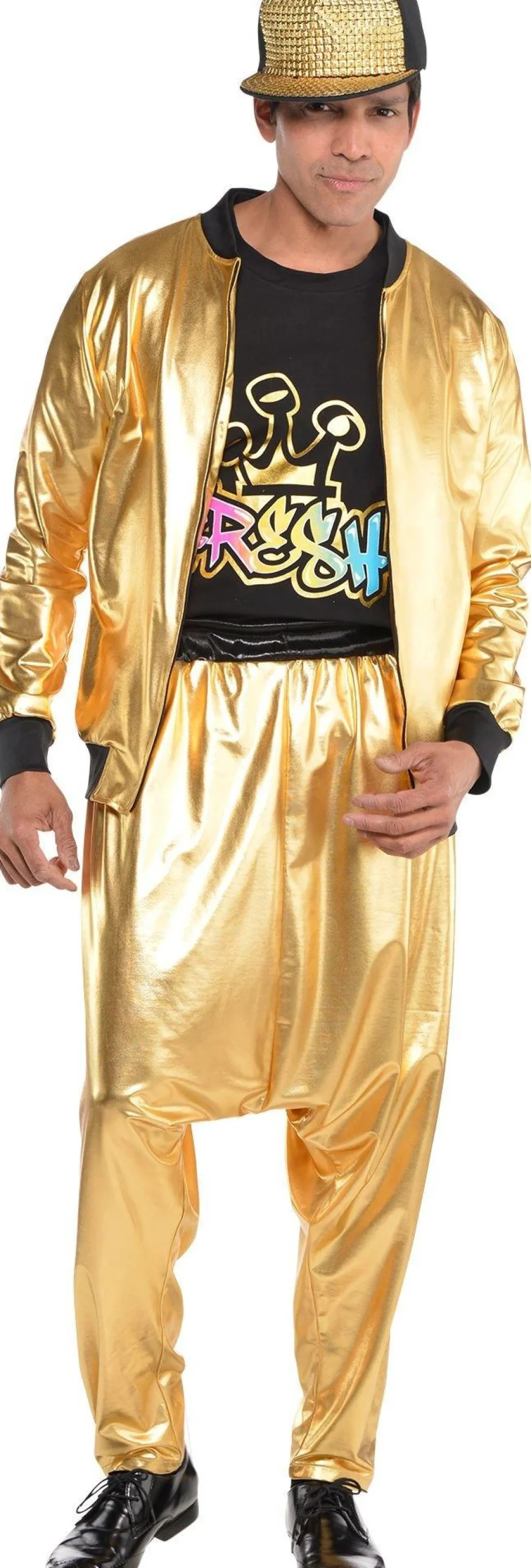 Party City Decades-Gold Hip Hop Track Jacket