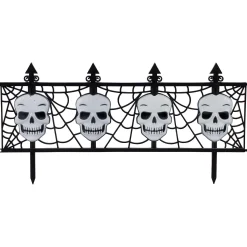 Party City Yard Stakes & Signs|Gothic Skull Fences 2Ct