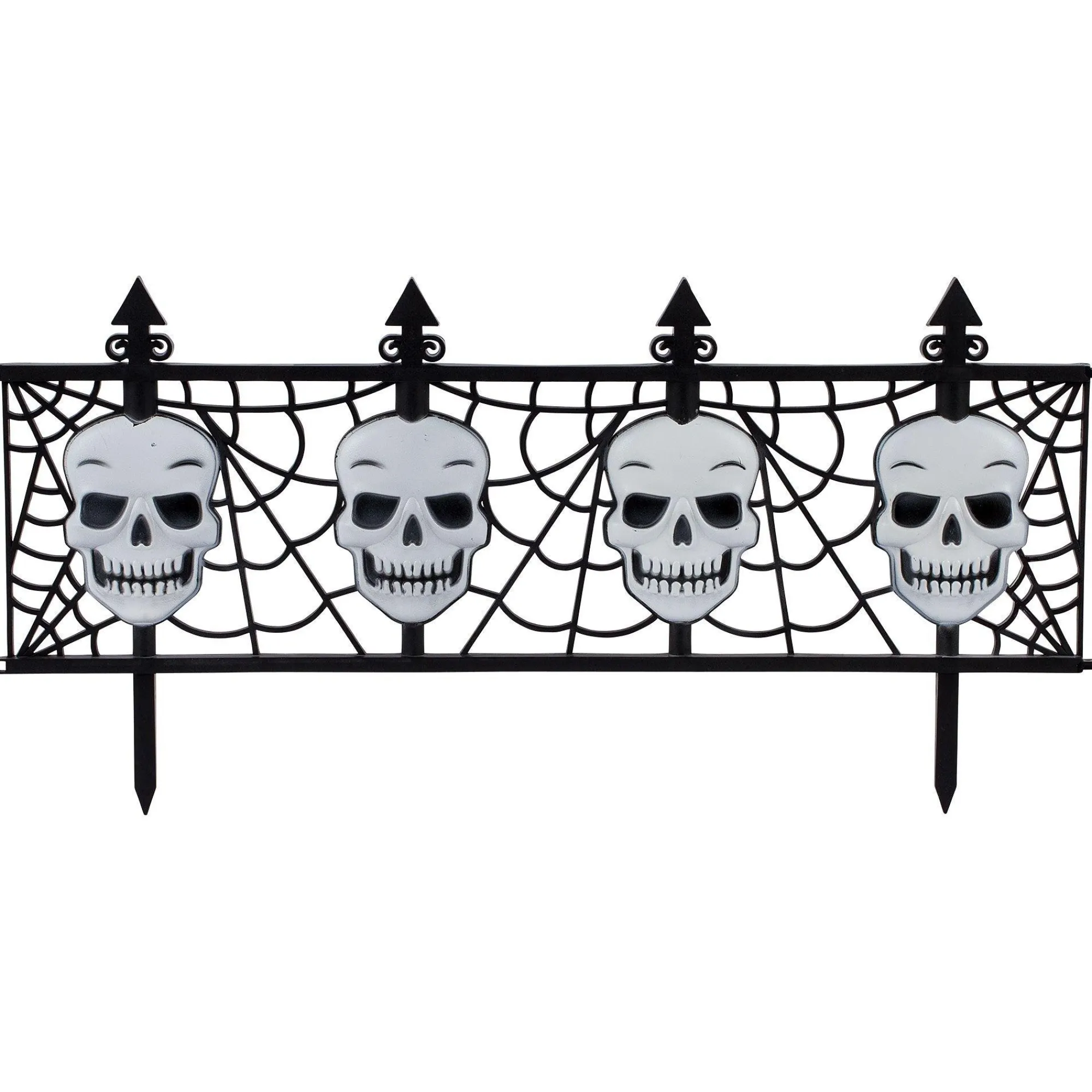 Party City Yard Stakes & Signs|Gothic Skull Fences 2Ct