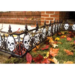Party City Yard Stakes & Signs|Gothic Skull Fences 2Ct
