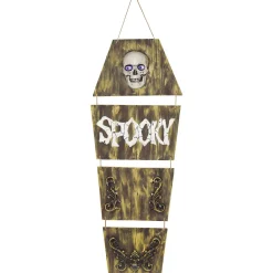 Party City Hanging Props|Hanging Coffin With Animated Skull, 5Ft - Halloween Decoration