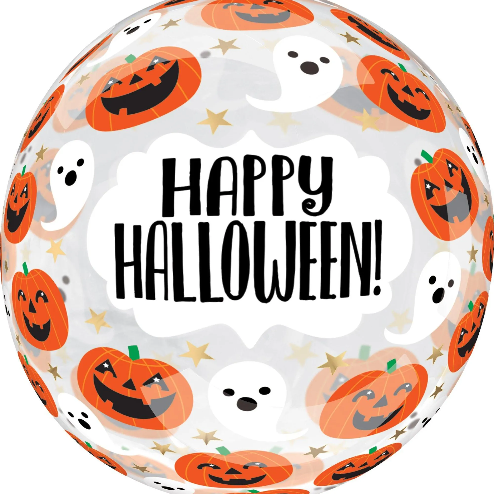 Party City Balloons|Happy Halloween Fun & Spooky Pumpkins & Ghosts Plastic Balloon, 18In - Clearz