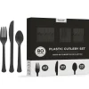 Party City Boneyard Glam|Heavy-Duty Plastic Cutlery Set For 20 Guests, 80Ct