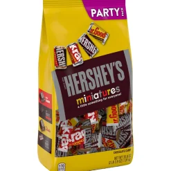 Hershey's Chocolate Candy- Chocolate Miniatures Party Pack, 39.5Oz - Milk Chocolate, Special Dark Chocolate, Krackel & Mr. Goodbar