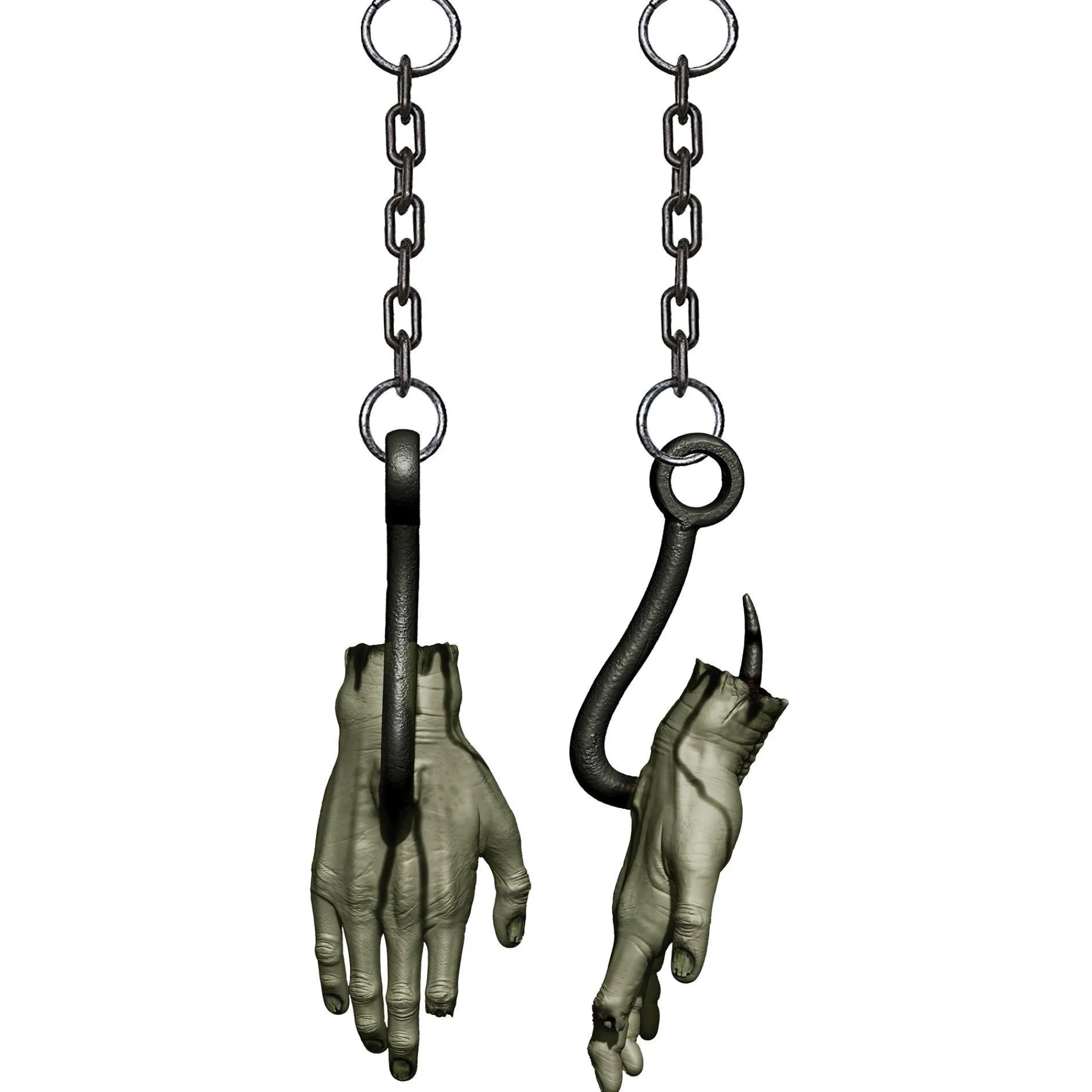 Party City Chop Shop|Hooked Bloody Zombie Hand Plastic Hanging Decoration, 12.5In