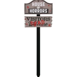 Party City Yard Stakes & Signs|House Of Horrors Yard Stake