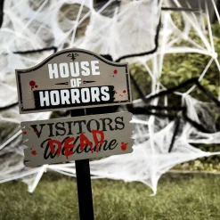 Party City Yard Stakes & Signs|House Of Horrors Yard Stake