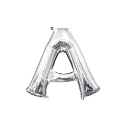Party City Balloons|13In Air-Filled Silver Letter Balloon (A)