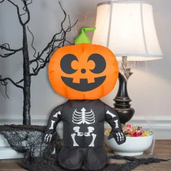 Party City Spooky Friends|Inflatable Halloween Pumpkin Boy Decoration, 19.6In