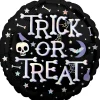 Party City Balloons|Iridescent Bones & Stars Trick-Or-Treat Round Foil Balloon, 18In
