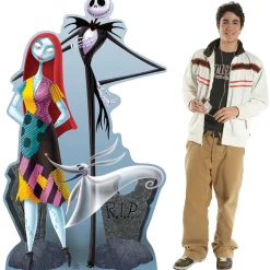 Party City Standing Props|Jack Skellington & Sally Cardboard Cutout, 6Ft - The Nightmare Before Christmas