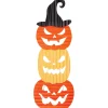 Party City Yard Stakes & Signs|Jack-O'-Lantern Corrugated Metal Stacked Sign, 9.8In X 28In