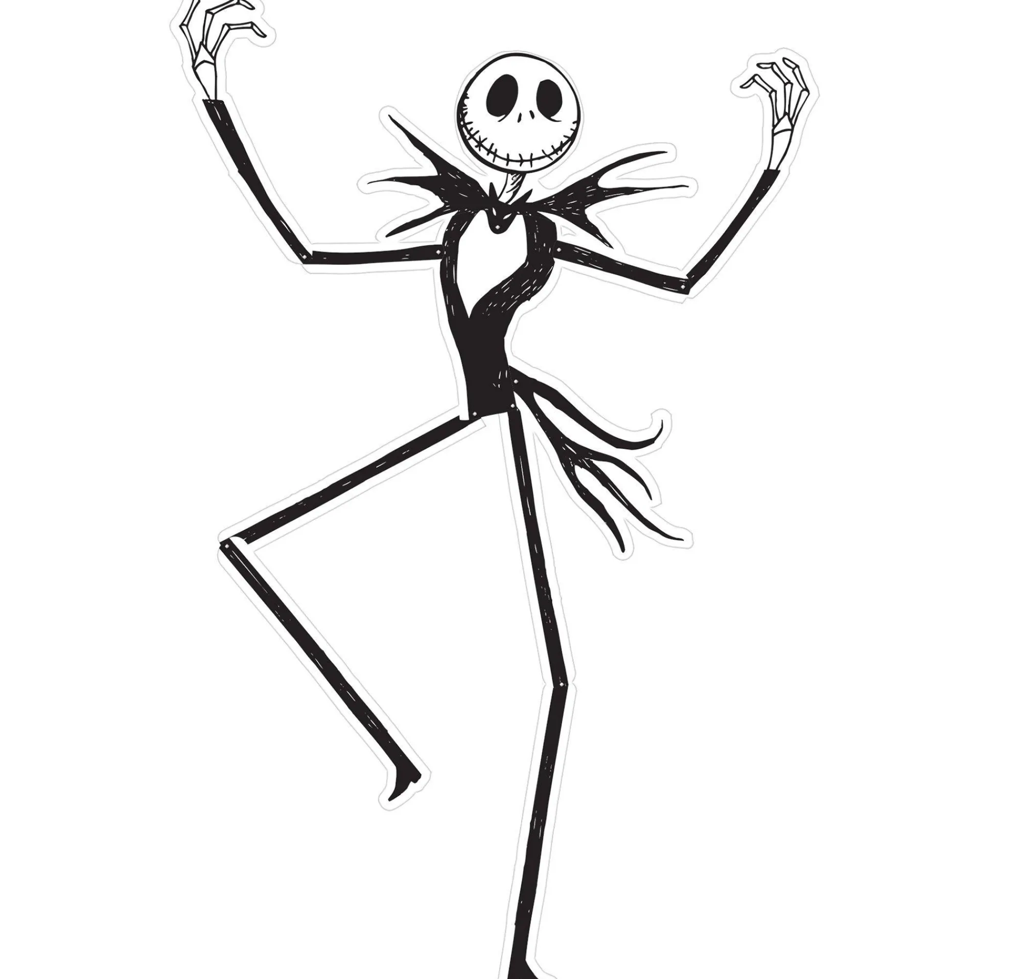 Party City The Nightmare Before Christmas|Jointed Jack Skellington Cutout - The Nightmare Before Christmas