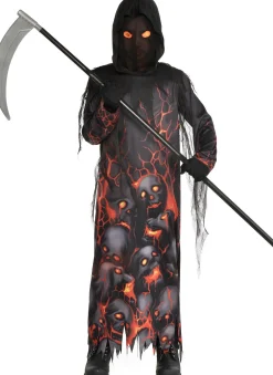 Boy Party City Scary|Kids' Lava Reaper Costume For Kids