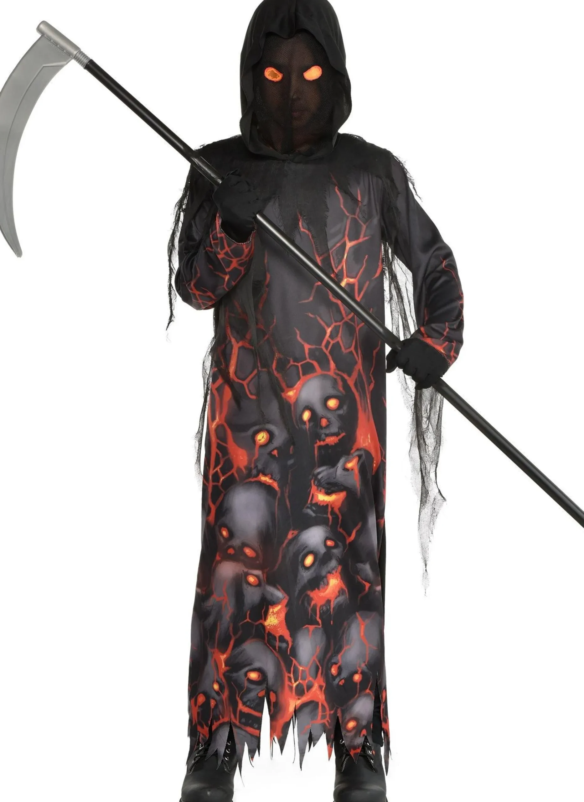 Boy Party City Scary|Kids' Lava Reaper Costume For Kids